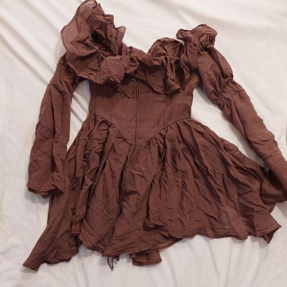 *Sold* New Off-shoulder Ruffle Mini Dress - Picture 6 of 6
